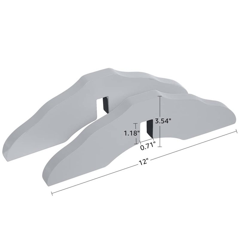 unipaws Support Feet for Wood Pet Gate, Freestanding Dog Gate, Set of 2, Design for 0.71 inches Thickness Panel, Light Gray - Image 2